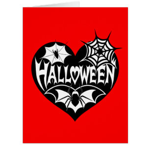 Halloween Heart, Black Heart Shape, Spider Web