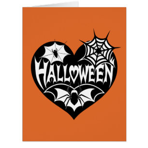 Halloween Heart, Black Heart Shape, Spider Web