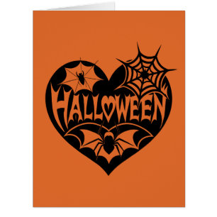 Halloween Heart, Black Heart Shape, Spider Web