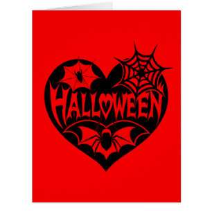 Halloween Heart, Black Heart Shape, Spider Web
