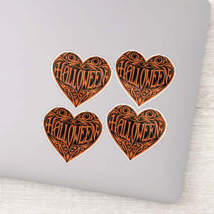 Halloween Heart, Orange Heart, Holiday
