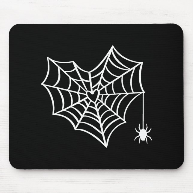 Halloween Heart Spider Web Spooky Costume  Mouse Pad (Front)