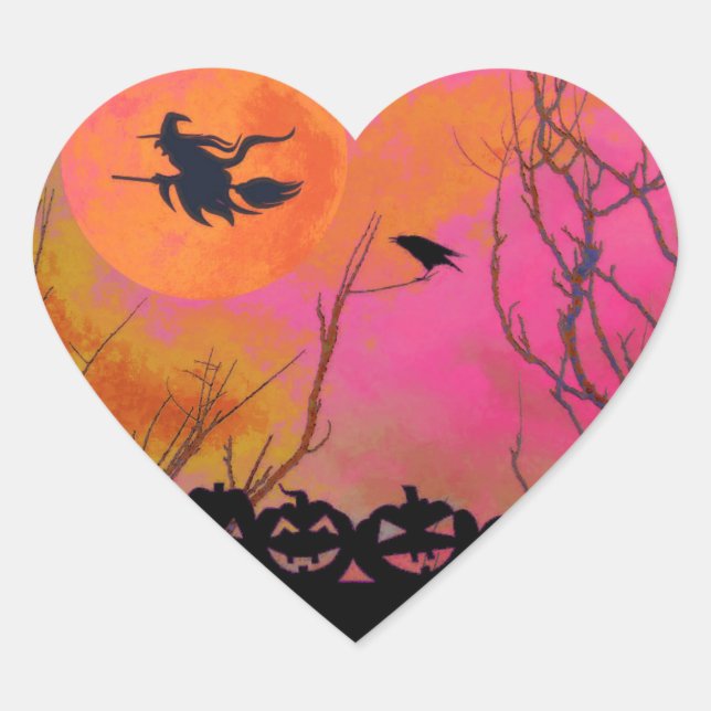 Halloween Heart Sticker (Front)