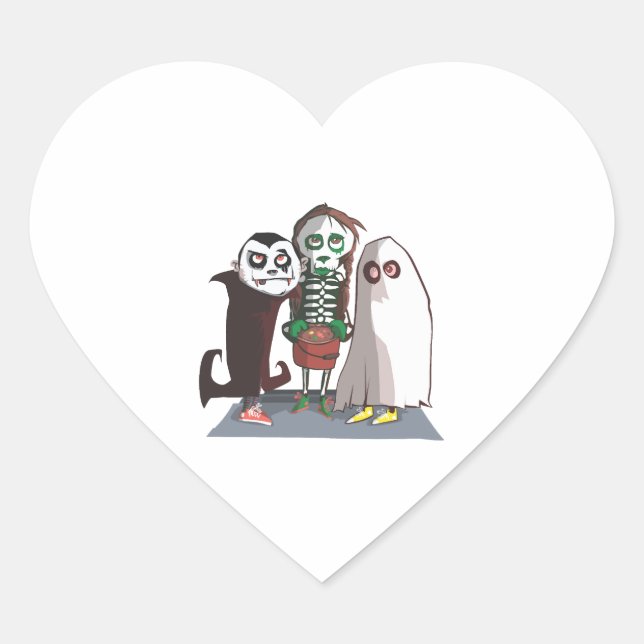 Halloween                           heart sticker (Front)