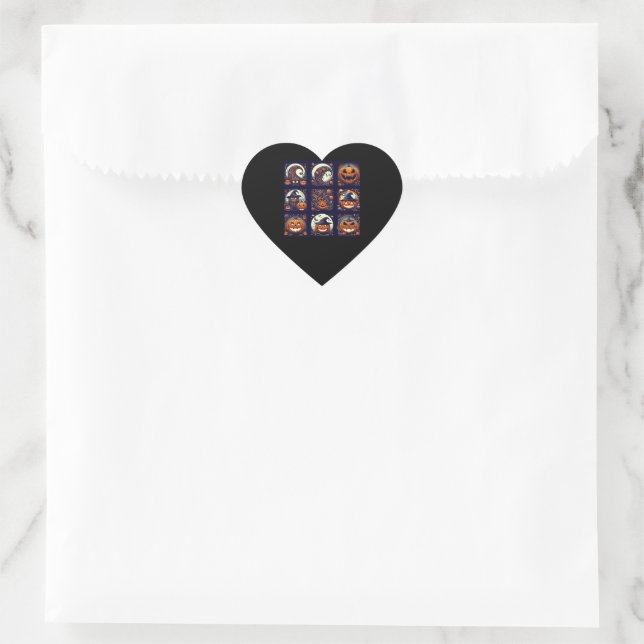 Halloween Heart Sticker (Bag)