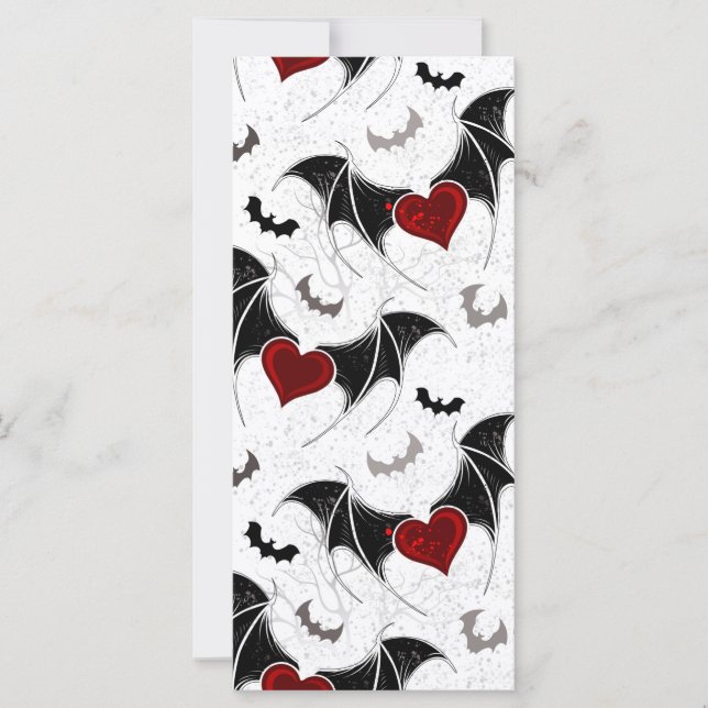 Halloween heart with black bat wings (Front)