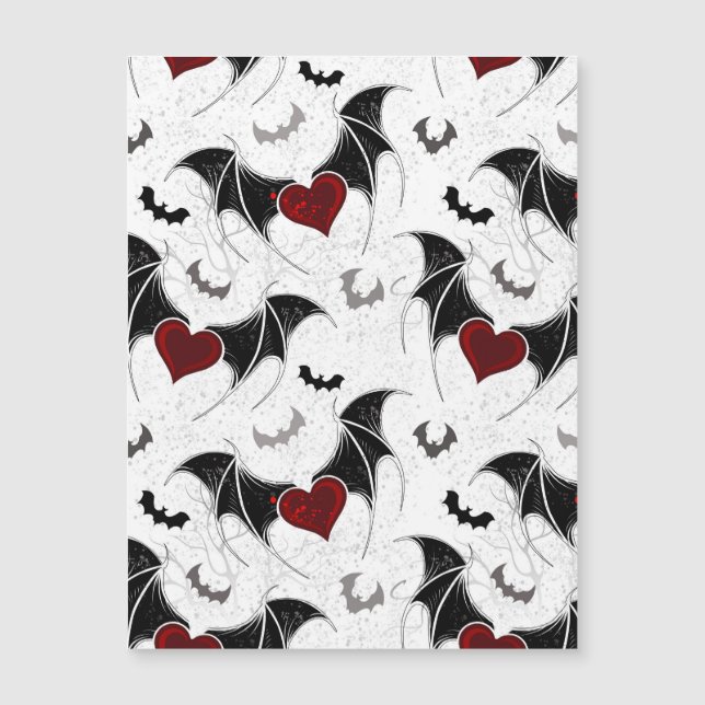 Halloween heart with black bat wings (Front)