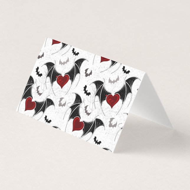 Halloween heart with black bat wings (Front)