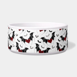 Halloween heart with black bat wings