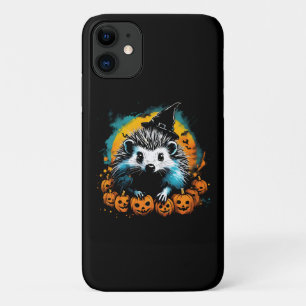 Halloween Hedgehog and pumpkins cute Case-Mate iPhone Case