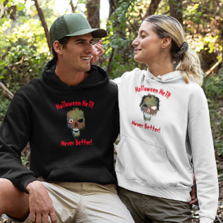 Halloween Hell Never Better Ladies Ghostface Skull Hoodie