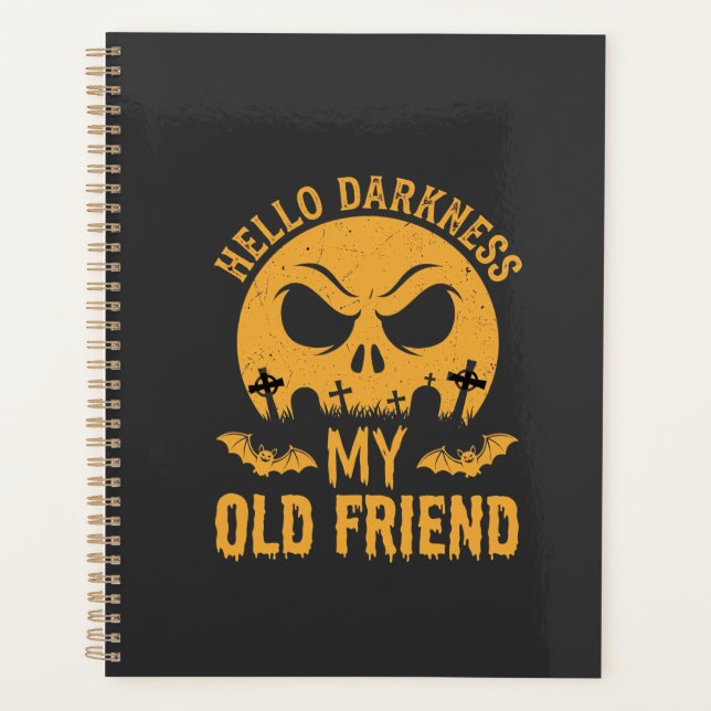 Halloween Hello Darkness Graveyard Moon Planner (Front)