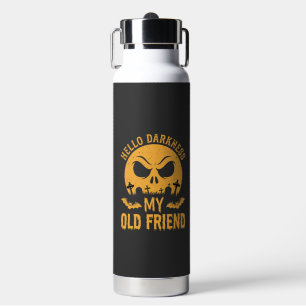 Halloween Hello Darkness Graveyard Moon Water Bottle