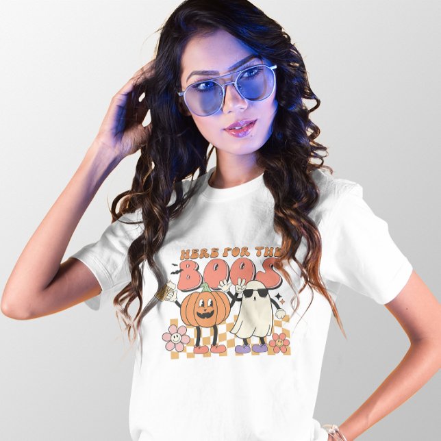 HALLOWEEN HERE FOR THE BOOS GHOST & PUMPKIN T-Shirt (Creator Uploaded)