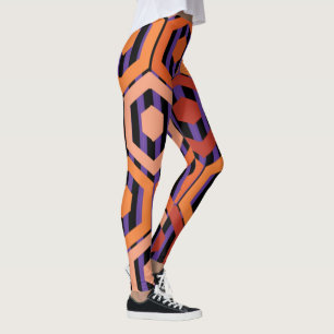 Halloween Hexagons Leggings