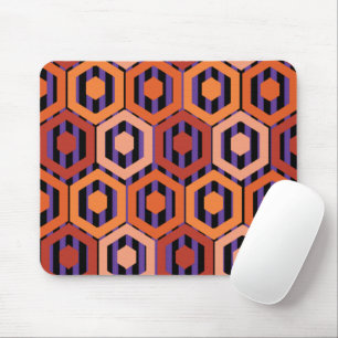 Halloween Hexagons Mouse Pad