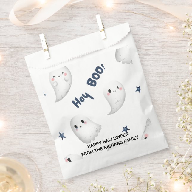 Halloween Hey Boo | Modern Stylish Candy Favour Bags (Clipped)