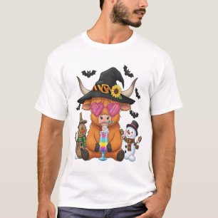 Halloween Highland Cow (2) T-Shirt