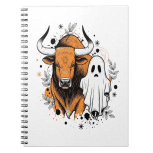 Halloween Highland Cow Cute Fall Notebook