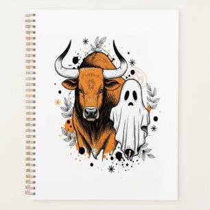 Halloween Highland Cow Cute Fall Planner
