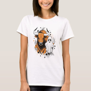 Halloween Highland Cow Cute Fall T-Shirt