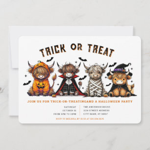 Halloween Highland Cow Invitation