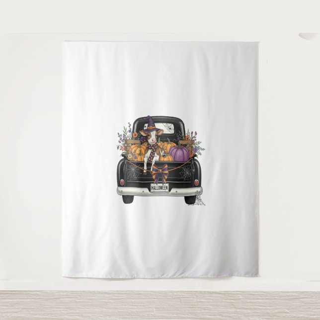 Halloween Highland Cow Tapestry (Front)