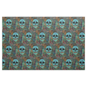 Halloween Hippie Skull Thunder_Cove Fabric