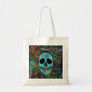 Halloween Hippie Skull Thunder_Cove Tote Bag