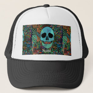 Halloween Hippie Skull Thunder_Cove Trucker Hat