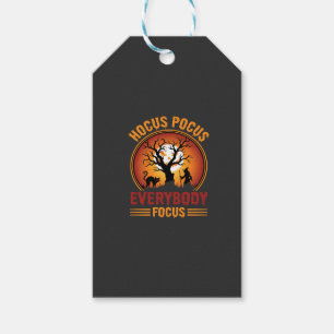 Halloween Hocus Pocus Everybody Focus Witch Tree Gift Tags