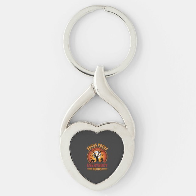 Halloween Hocus Pocus Everybody Focus Witch Tree Key Ring (Front)