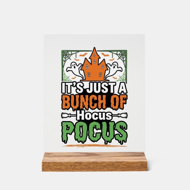Halloween Hocus Pocus Quote Vector Design_1 Acrylic Sign (Front)