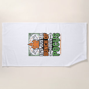 Halloween Hocus Pocus Quote Vector Design_1 Beach Towel
