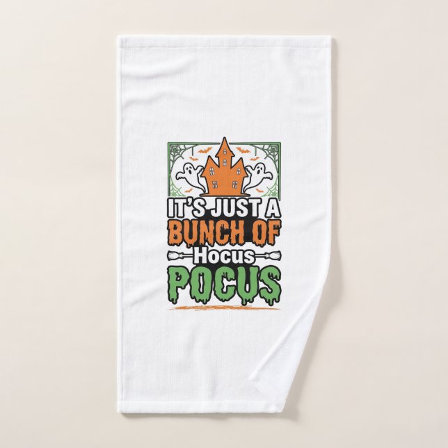 Halloween Hocus Pocus Quote Vector Design_1 Hand Towel (Hand Towel)