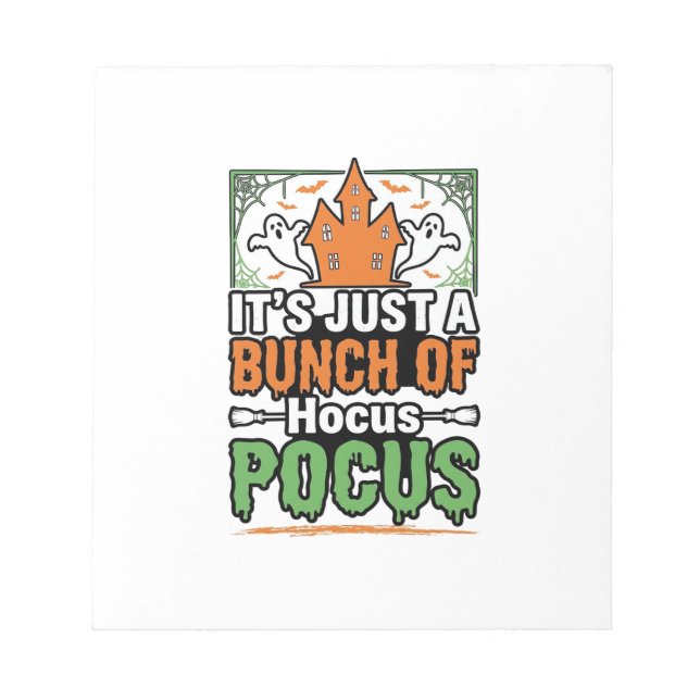 Halloween Hocus Pocus Quote Vector Design_1 Notepad (Front)