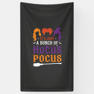 Halloween Hocus Pocus Witch Typography Vector Banner
