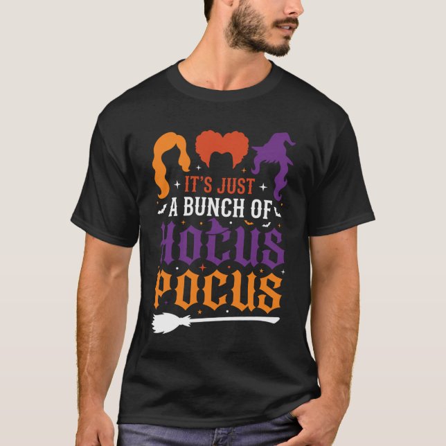 Halloween Hocus Pocus Witch Typography Vector T-Shirt (Front)