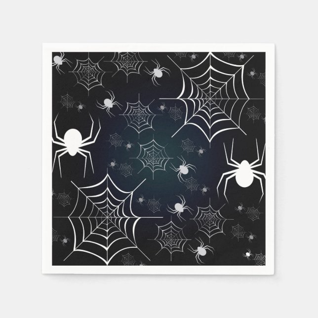 Halloween Holiday Custom Spooky Spider Napkin (Front)