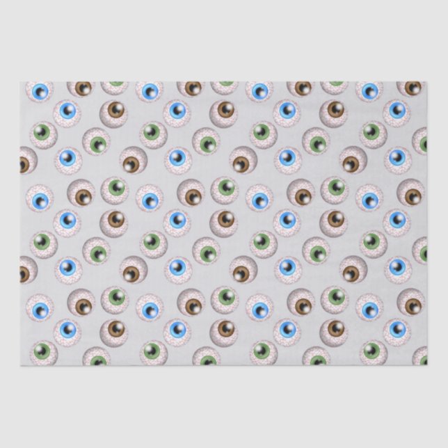 Halloween Holiday eyeball pattern tissue paper (Front)