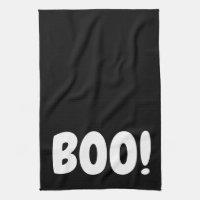 HALLOWEEN HOLIDAY GRAPHIC BOO KITCHEN DISH TOWEL
