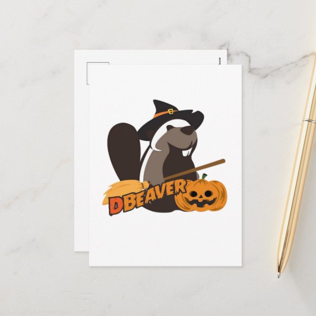 Halloween  holiday postcard (Front/Back In Situ)