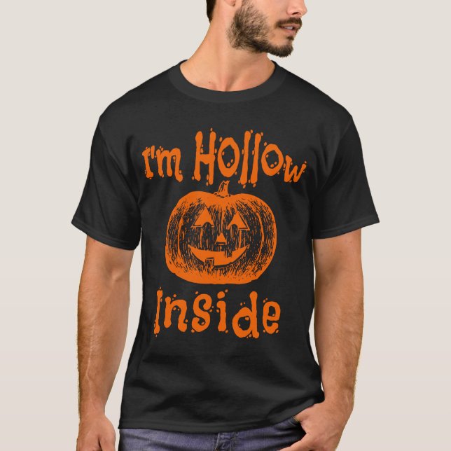 Halloween Hollow Inside Jack o Lantern Pumpkin T-Shirt (Front)
