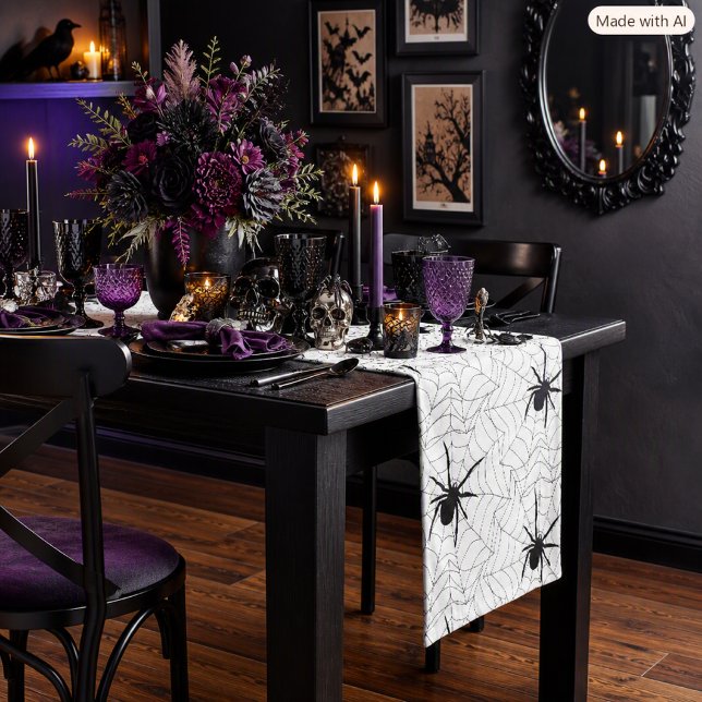 Halloween Home Décor Spider Web  Short Table Runner (Creator Uploaded)