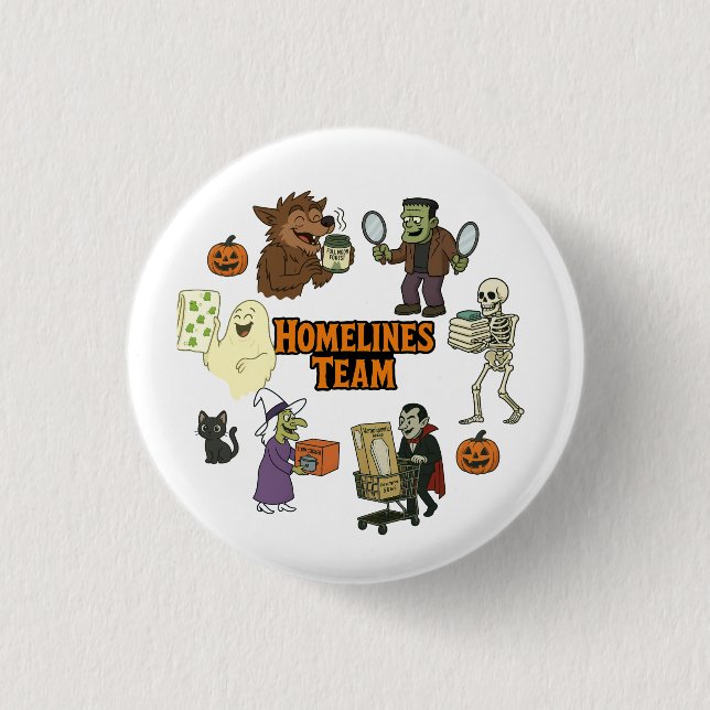 Halloween Homelines Team 3 Cm Round Badge (Front)