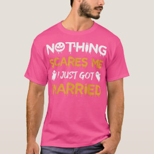 Halloween Honeymoon Couple Wedding I Just Got Marr T-Shirt