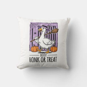 Halloween Honk or Treat Witch Goose Cushion