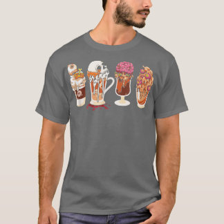 Halloween Horror Coffee Sweatshirt Halloween Graph T-Shirt