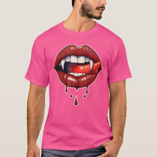 Halloween Horror Costume Bloodyeeth Vampire Fangs  T-Shirt