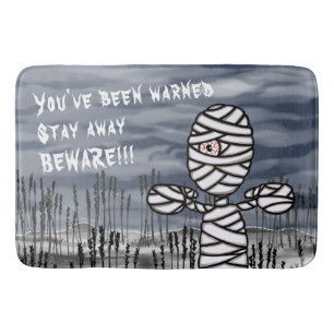 Halloween Horror Creepy Mummy  Bath Mat